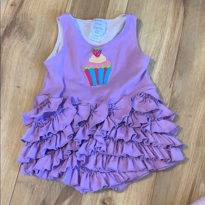 Lemon loves lime birthday cupcake romper